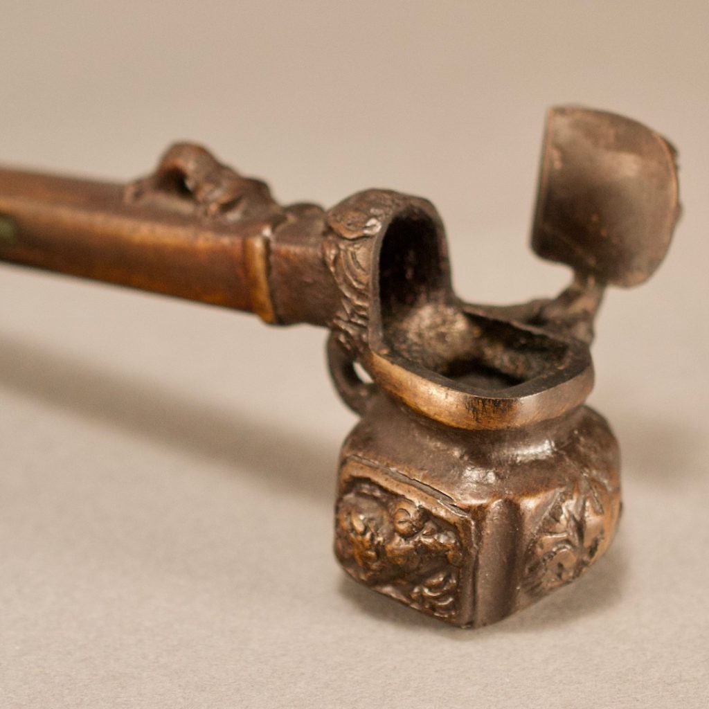 矢立 やたて 銅製 昔の筆入れ 時代物 古物 墨壺 筆ケース 古玩 - 工芸品